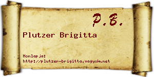 Plutzer Brigitta névjegykártya